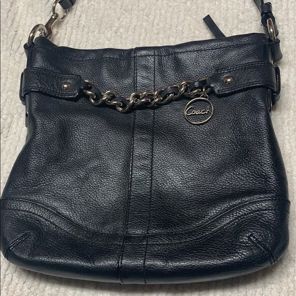 Like new Coach leather chain duffle crossbody
